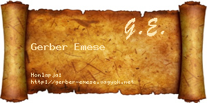 Gerber Emese névjegykártya